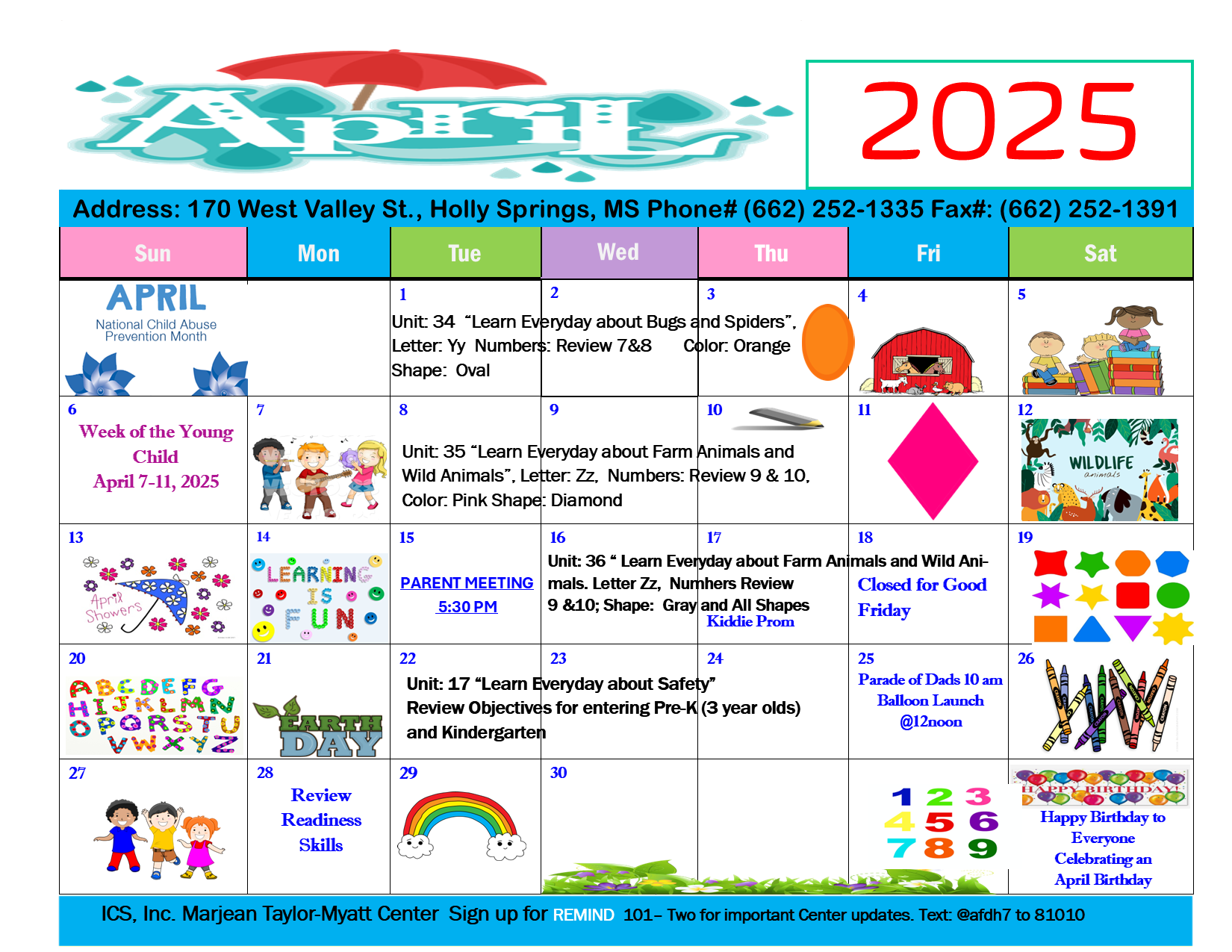 April 2025 Calendar